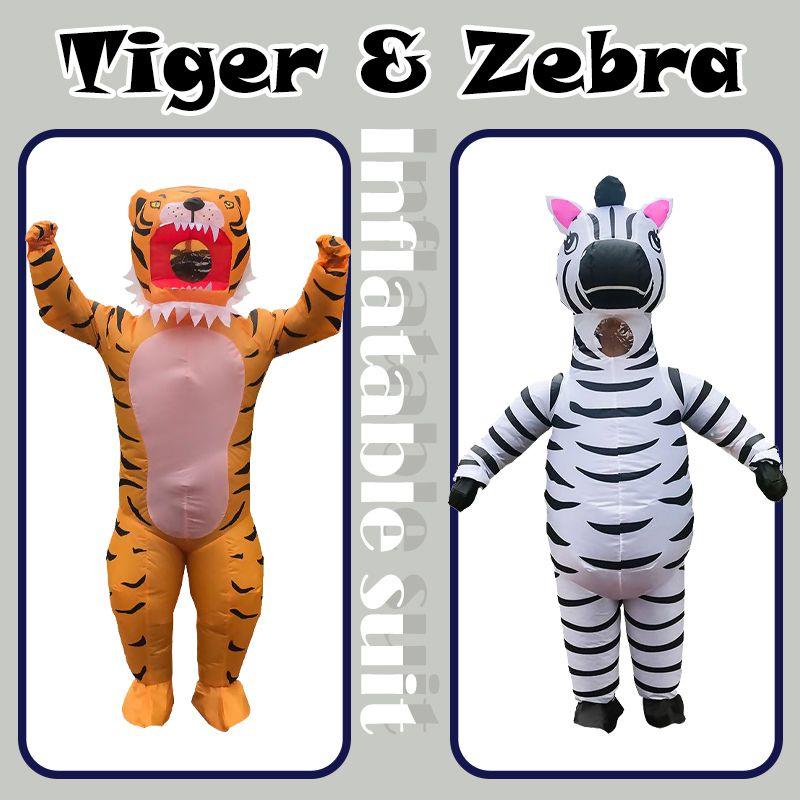 Hilarious Tiger Zebra Inflatable Costume For Adults Perfect For Halloween Parties