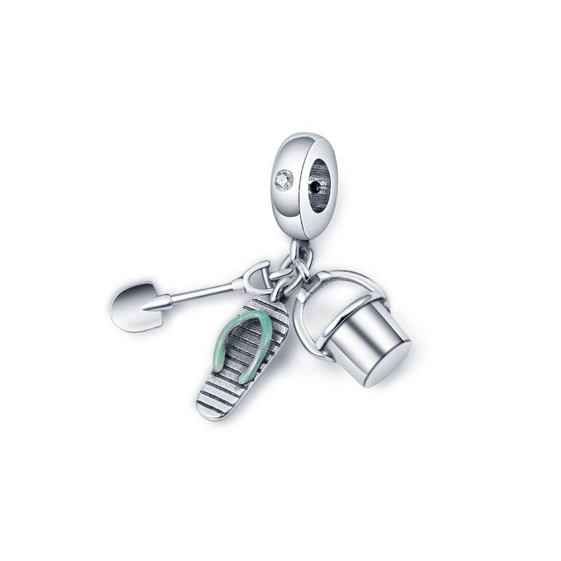 European Copper Love You Gesture Pendant Charm Fit Original Bracelet Jewelry Sparkling Cross Horse Angel Dangle Bead