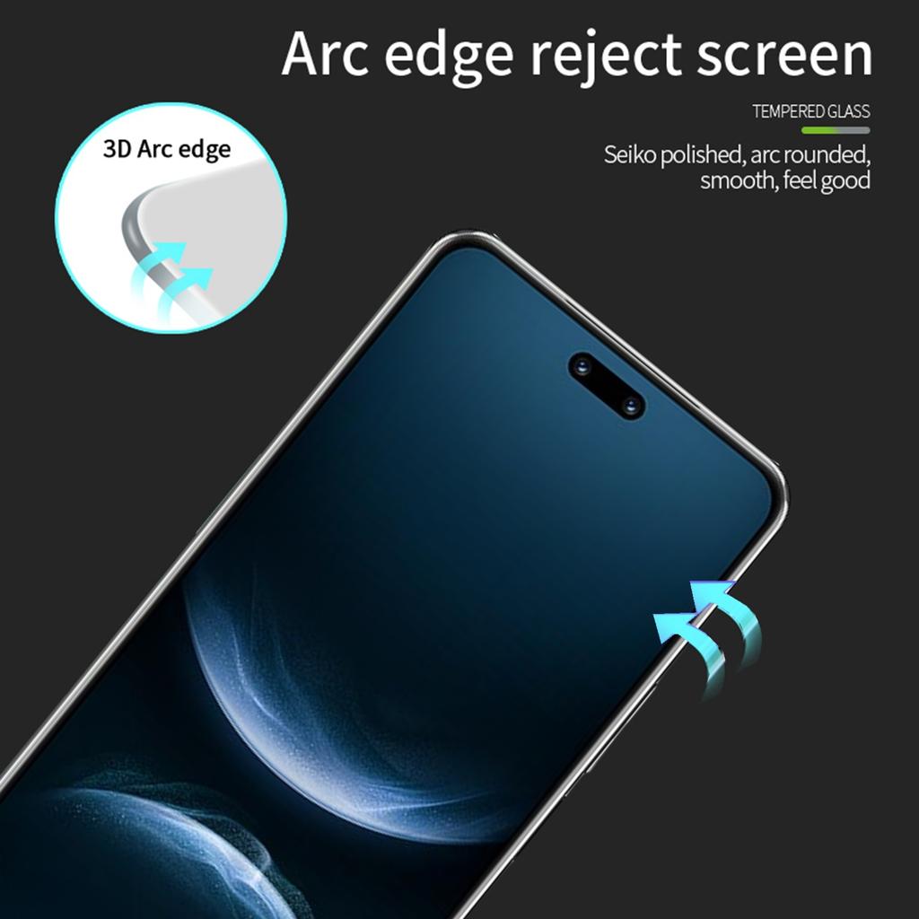 For Huawei Nova 13 Pro 5G/Huawei Nova 14 Pro 5G Screen Protector MOFI 3D Hot Bending Full Glue Tempered Glass Film