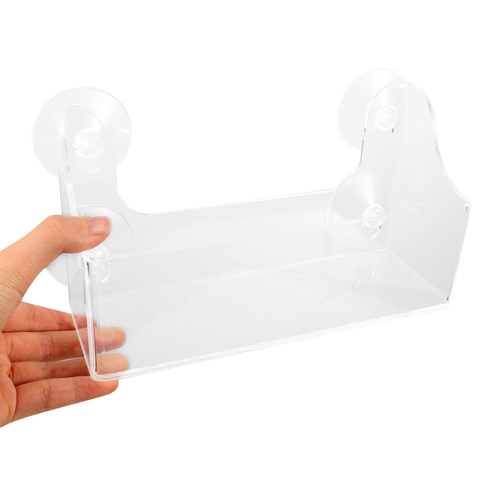 

1Pcs Suction Mount Beverage Shelf Refrigerator Rack Drinks Storage Organizer Transparent Acrylic for Fridge Kitchen Bathroom 20.5X11.5X7CM