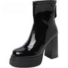 British style super high heel thin boots Korean version thick heel non-slip rear zipper short boots 2025 autumn and winter new Martin boots