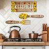 2025 NEW Sunflower English Kitchen Wall Sticker Background Wall Kitchen Home Decoration Wall Sticker Self Adhesive