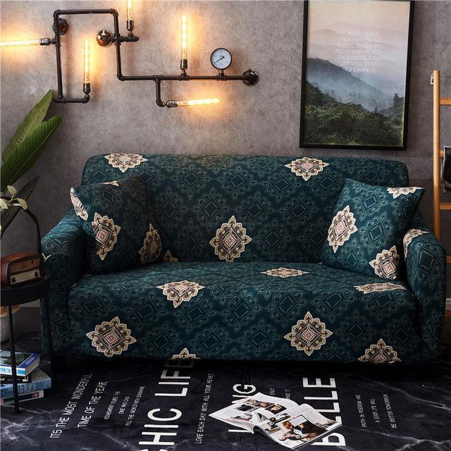 

Увеличенный чехол для дивана с принтом, эластичный чехол для дивана, толстый чехол для дивана для гостиной, чехол для стула, диван-полотенце, украшение для дома 1/2/3/4/5 сиденье L 3Seater 190-230cm