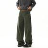 American retro scimitar casual pants men's spring and autumn trend three-dimensional cutting overalls loose deconstruction wide-leg pants