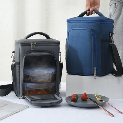 Lunchtasche für Männer, wiederverwendbare Lunchbox mit verstellbarem Schultergurt, Outdoor-Isoliertasche aus Oxford-Stoff mit großer Kapazität