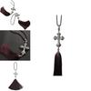 Car Pendant Cross Decoration Stylish Alloy Crystal Diamond Hanging Ornament