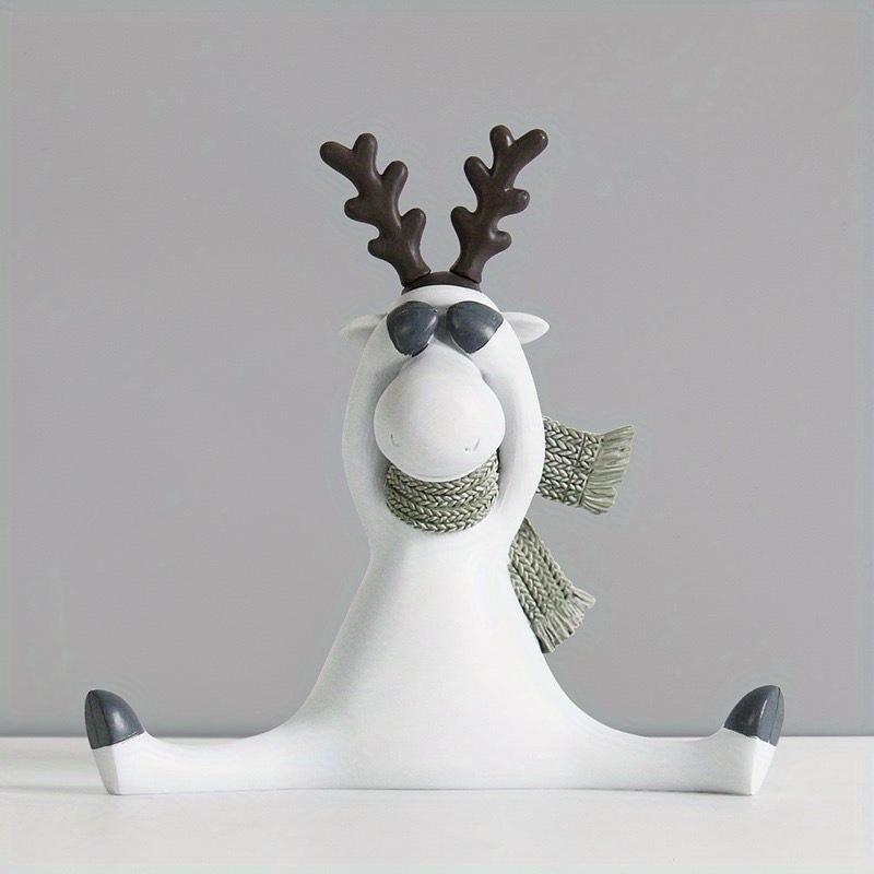 A Resin Reindeer and Moose Statue Set, Creative Healing Art Decorations, Hand Tools and Materials, Sewing Accessories, Home Decor, Holiday Decorations