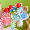Luminous Bubble Bead Lipstick Keychain: Cute Liquid Quicksand Fashion Pendant.
