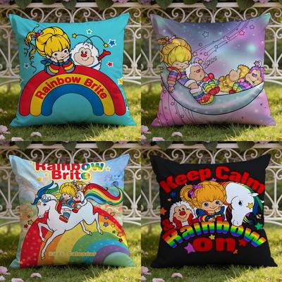 Housse de coussin R-Rainbows Cute Brite pour la maison et la voiture: Réversible pour un confort optimal
