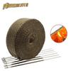 50mm*10m Motorcycle Heat Exhaust Pipe Heat Shield Thermal Tape  Wrap Insulation Kit Fiberglass Exhaust Tape With Stainless Ties
