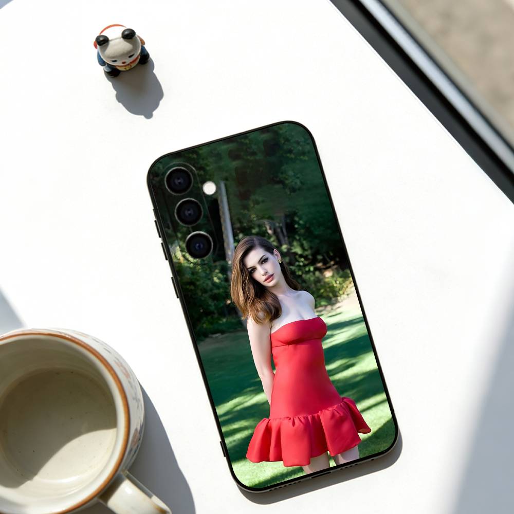 Anne Hathaway Phone Case Soft black For Samsung Galaxy A73,A72,A71,A70,A53,A52,A51