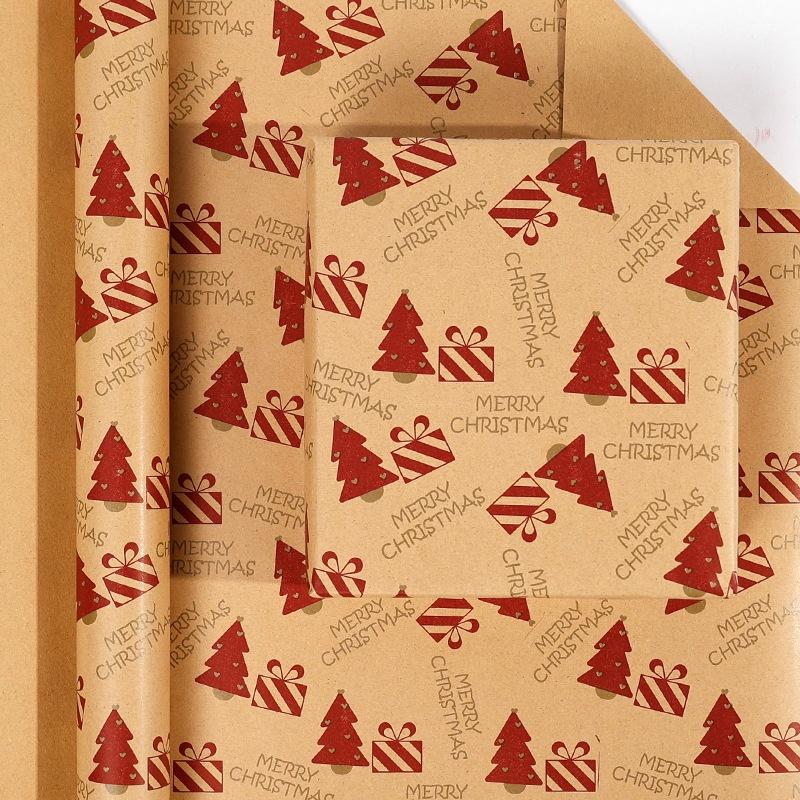 1 Roll Christmas Wrapping Paper - Cute Deer Design, Planners And Brokers, Suitable For Presents, Handmade Gifts, Gift Wrapping