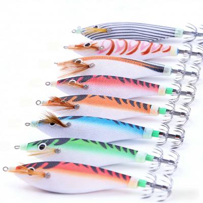 10CM 9.6GRound Belly Wood Shrimp8Colorful Squid Hook Bionic Bait8Word Ring Spinner Lure Bass Fishing Special Fishing Supplies