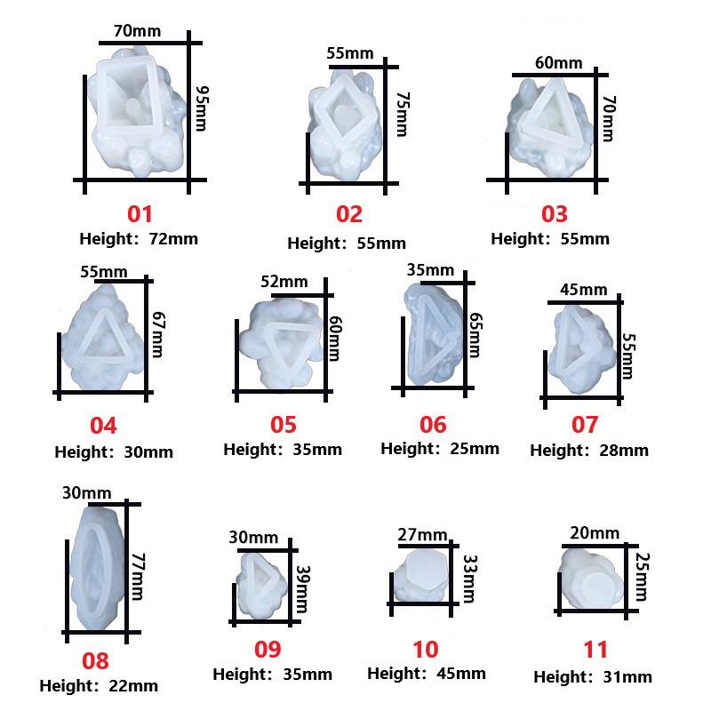 Cluster Mold Diy Epoxy Resin Decoration Rockery Icicle Candle Silicone