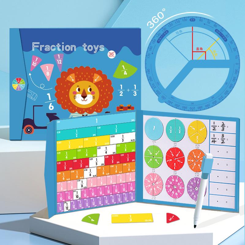 Magnetic Fraction Demonstration Book, Magnetic Fraction Tiles, Fractions Manipulatives, Score Disk Demonstrator