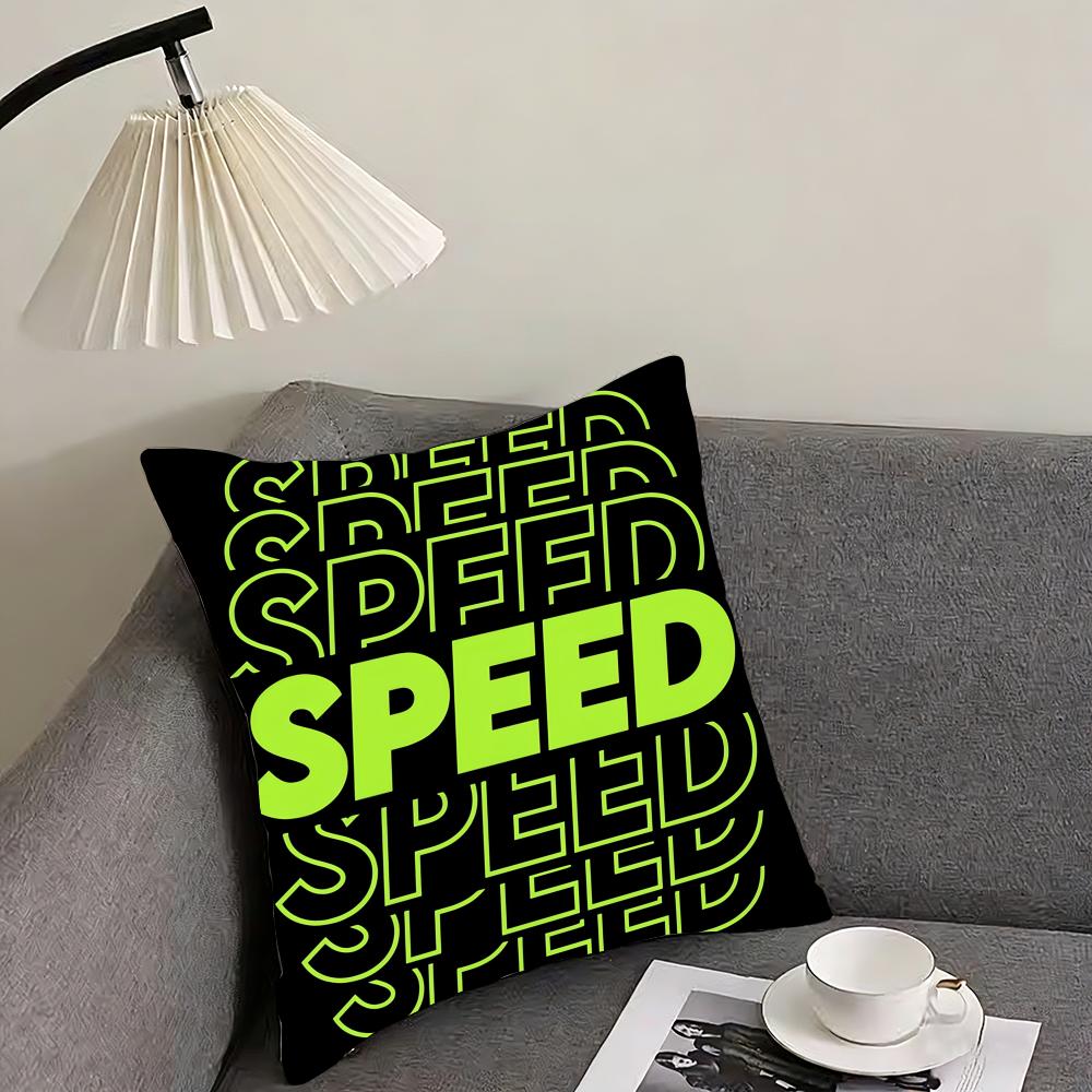 

Funny Word Sports Cushion Cover Pillowcase Ultra Soft Skin Friendly Fabric Cloud Like Comfort Concealed Zipper 30x30cm