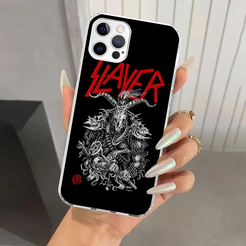 Slayer Heavy Metal Rock Band Phone Case for Iphone 17 Air 16 15 Plus 14 13 Mini 12 11 Pro Max 16E 7 8 SE 2020 Soft Funda Print S