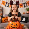 Halloween Bow Headbands, Flexible Non-Slip Hairband with Pumpkin Bat Skeleton Spider Design, Lightweight Headband for Kids Adults Party Cosplay