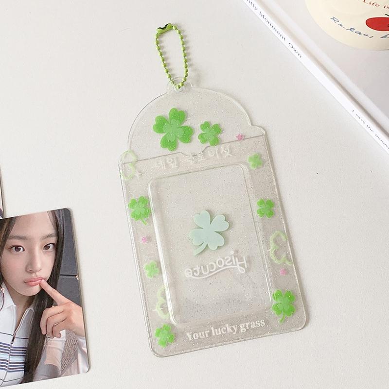 Sweet Strawberry Card Holder Kawaii PVC Picture Frames Kpop Idol 3 Inch Card Sleeves Anime Photocard Binder for Girls Gifts
