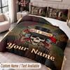Guns N’ Roses Printed Bedding Set Custom Name Text 1 Duvet Cover 2 Pillowcases For Bedroom