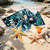 Personalisierbares Strandtuch mit Demon Slayer Aufdruck und individuellem Namen, für Reise, Camping, Strandparty, Heimdekoration, Geburtstagsgeschenk für Familie & Freunde