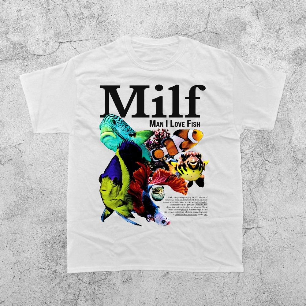 Unisex I Love Fish Vintage TShirt Funny Ocean Meme Graphic Tee Retro Aquarium Lover Shirt Humor Sea Creature Gift M