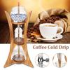 600ml 8 Tassen Glas Niederländische Brühmaschine Filterpapier Heimküche Kaffee Werkzeug Holzrahmen Kalt Tropf Eis Syphon Kaffeekanne Zubereiter