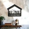 Custom Metal Wall Art Sign Personalized Family Name Text Rustic Farmhouse Decor for Indoor Outdoor Living Room Bedroom Home Housewarming Gift