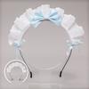 Lovely Sweet Hairband Anime Maid Cosplay Headband Lolita Ruffled Lace Headwear Handmade Satin Bowknot Hair Accessory