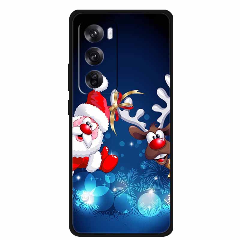 2024 Christmas Phone Cases For Oppo Reno12 Pro 6.7"Cases Soft TPU Silicone For Oppo Reno12 5G Cover Bumper Funda Reno12 12Pro 5G