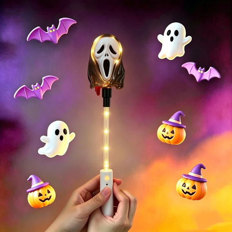 Halloween Led Glow Wands With Cartoon Designs Flashing Lights For Kids Trick Or Treat Halloween Party Favors