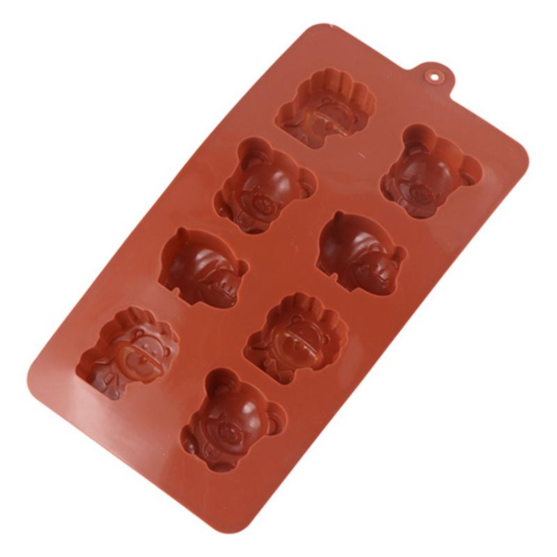 Moule en Silicone en forme d'animal, hippopotame, ours, Lion, gâteau au savon au chocolat, ustensiles de cuisine à faire soi-même