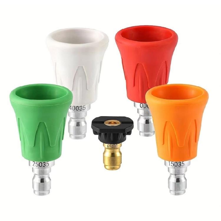 

Multipurpose High Pressure Nozzle 5 Color Identified Tips 1/4 Connect Universal Pressure Washer Nozzle 1