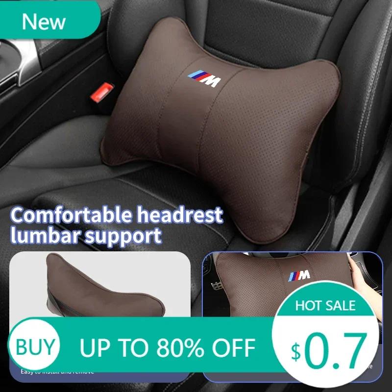 Nuevo Cojín Cervical de Espuma con Memoria para Reposacabezas de Asiento de Coche de Cuero Confort Interior de Automóvil Para BMW M X1 X3 X5 F30 F10 E90 F20 E46 E60 E70