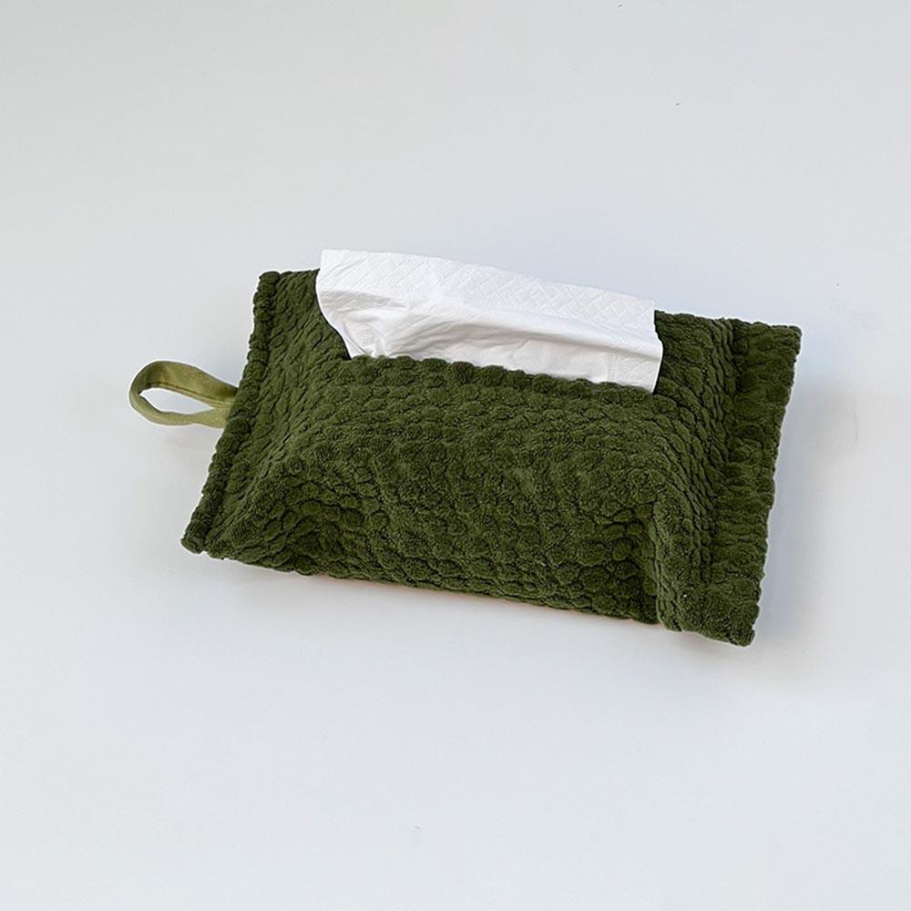 

Simple Velvet Pumping Tissue Bag Living Room Hanging Tissue Box Napkin Cover For Kitchen Car Toilet Tissue Case Container зелений