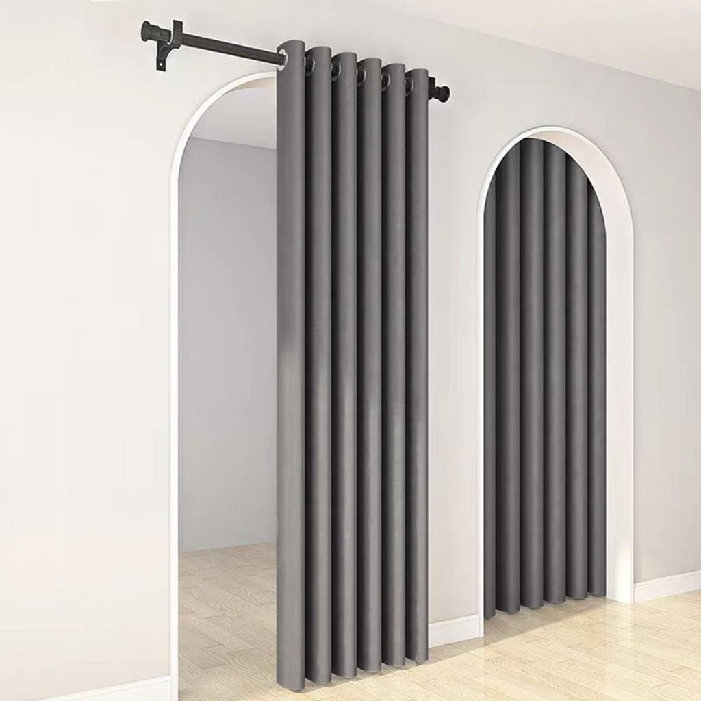 High-Precision Curtain Finished Curtain Fabric Solid Color Heat Insulation Window + Shading