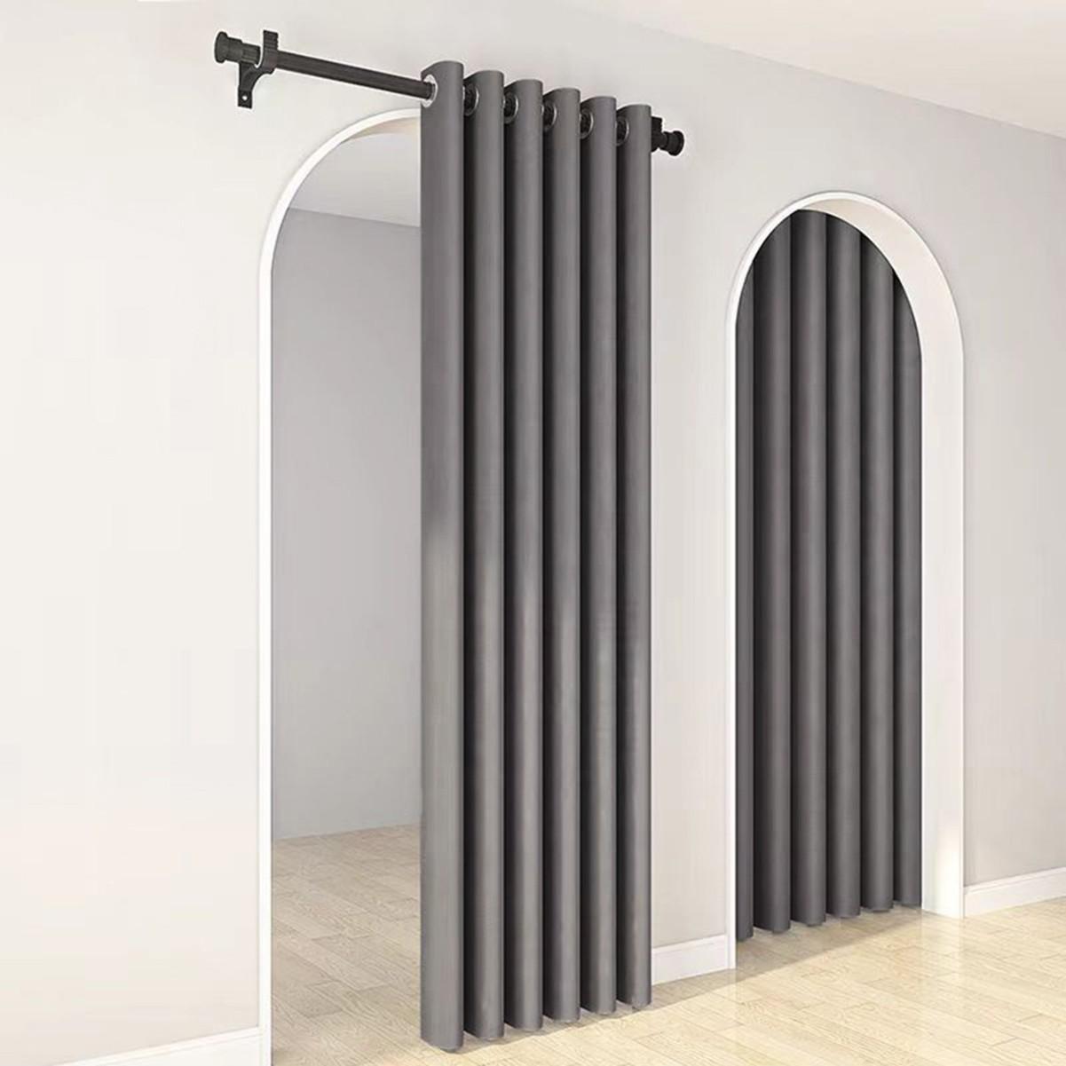 

Високоточна шторна тканина, готова штора, однотонна, теплоізоляція, вікно + затемнення 100 * 130cm [punch 1 piece] 360g темно-сірий