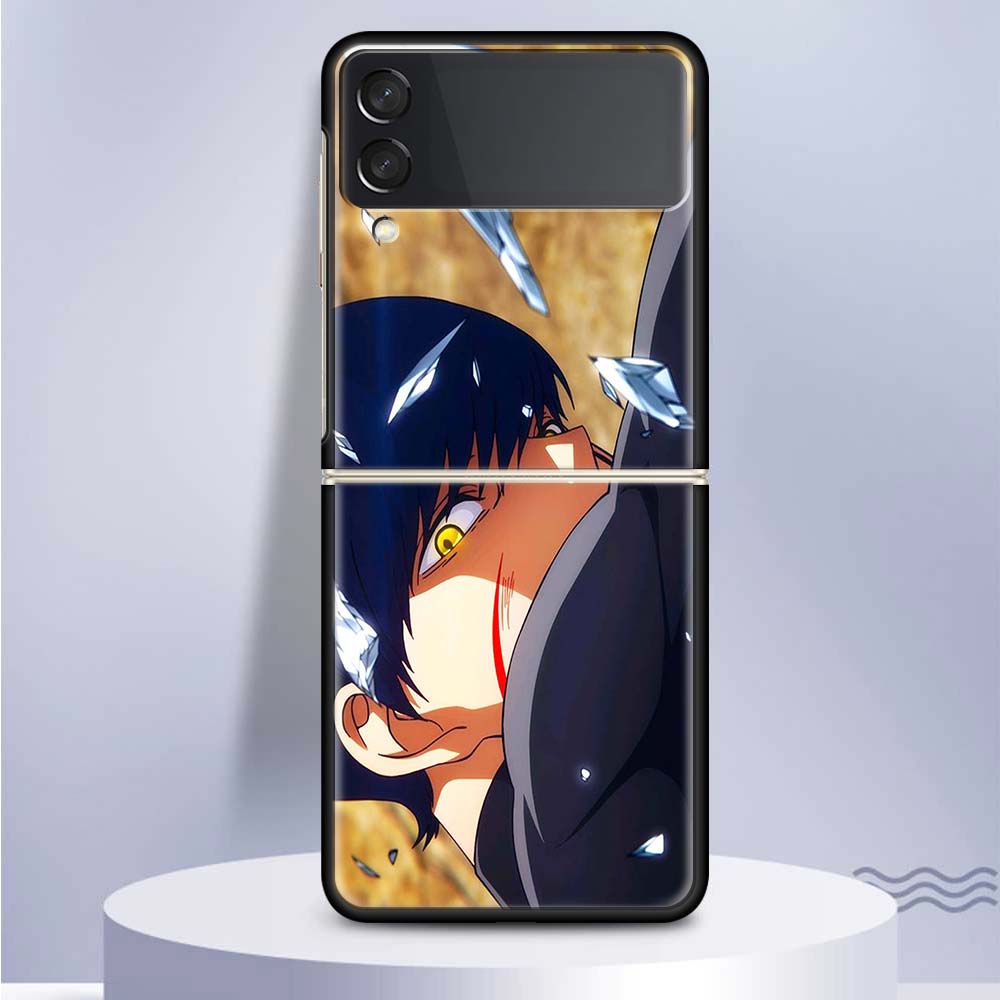 Mashle Magic And Muscles For Samsung Galaxy Z Flip 5 4 3 5G Phone Case Black Hard Cover ZFlip 5 4 3 Luxury Shockproof Bumper Coq