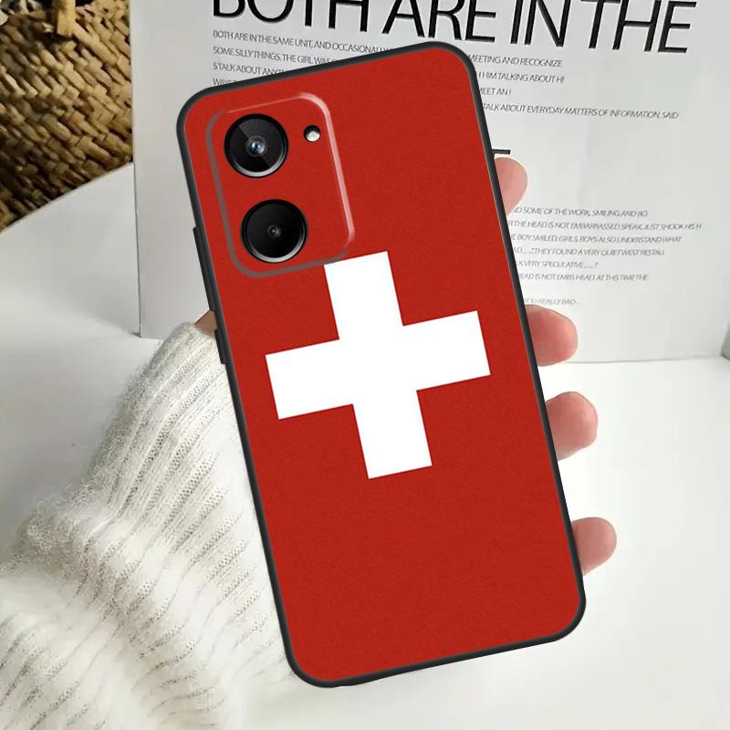 

Швейцария Швейцарский флаг Для Realme GT Neo 5 GT5 9 10 11 12 Pro Plus C30 C31 C33 C35 C25s C21Y C51 C55 C67 C53 Чехол Realme 9 Pro
