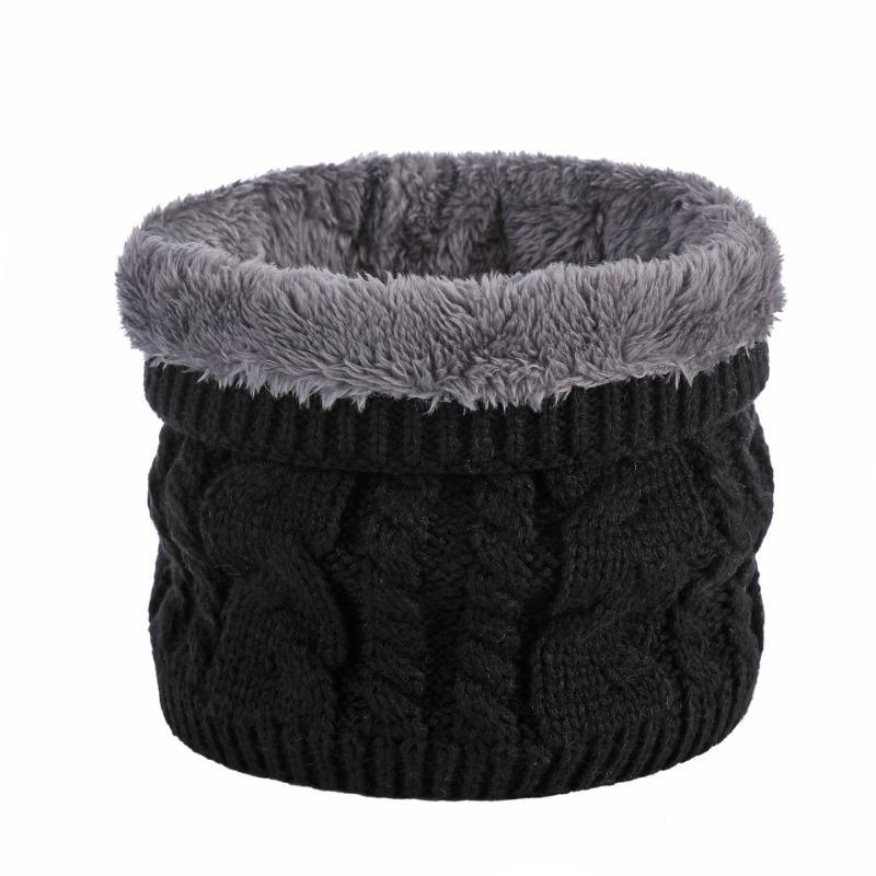 Autumn and Winter Outdoor Velvet Scarf Thickened Neck Cover Versatile Classic Twist Knitted Wool Warm Scarf Winter