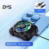 Rechargeable Phone Radiator Low-Noise Wireless Magnetic 3 Speeds Adjustable Gaming Phone Cooling Fan with LED Lights