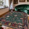 Green Christma Style Living Room Carpet Persian Retro Decoration Christma Tree Side Plush Rug Bedroom Easy Clean Soft Floor Mat