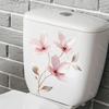 Modern Floral Toilet Lid Sticker Bright Flower Pattern Decal Self Adhesive Waterproof for Kids Bathroom Home Decor
