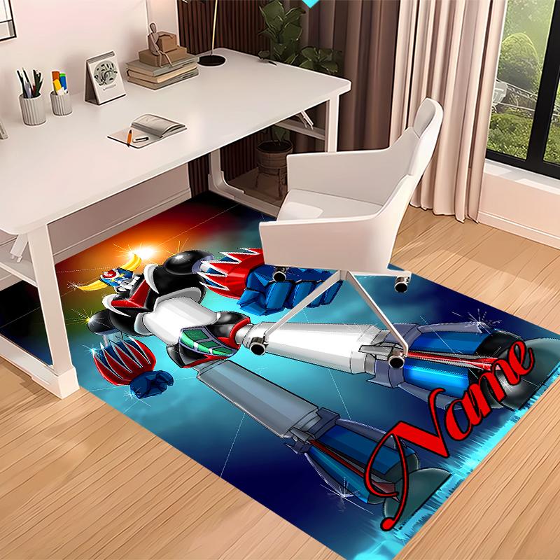 Custom personalization UFO Robo Grendizer Print Area Rug - Soft, Washable Non-Slip Indoor Mat,Living Room,Home&Office Decorative Rug