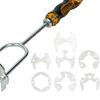 All-in-one Design Plumbing Tool Multi-size 360-degree Rotation Universal Faucet Wrench 7 Interchangeable Die Heads