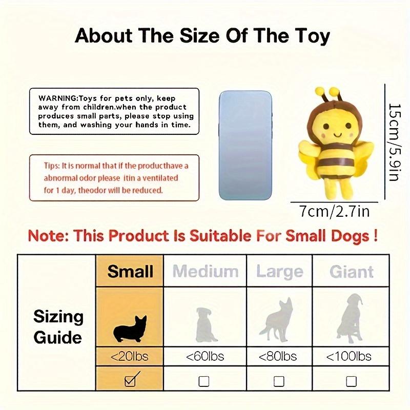 1 pezzo Giocattoli per Animali Design Ape Cartone Animato Giocattolo di Peluche Masticare Denti Giocattolo Masticabile Resistente per Cane Fornitura Interattiva Regali di Capodanno Compleanno per Animali