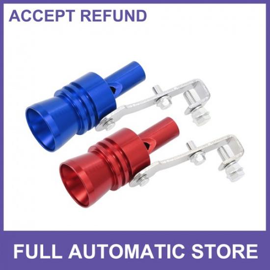 2pcs Universal Aluminum Sound Exhaust Muffler Pipe Whistle Car Blow Off Valve