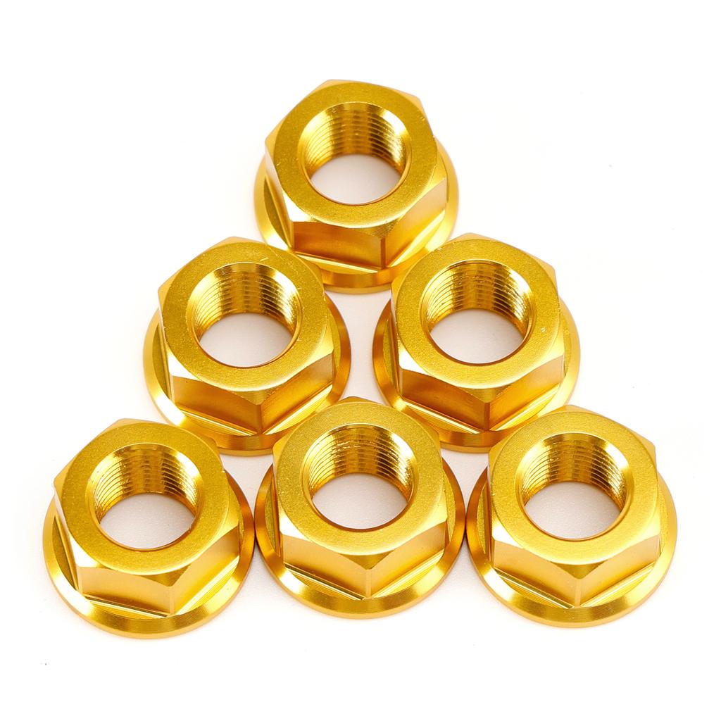 6x Rear Sprocket Nuts M10 x 1 Gold For Ducati 1098 1098S 1098R 1198 S 2007-2011