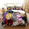 Set Biancheria da Letto Anime Fullmetal Alchemist Copripiumino Coperta per Camera da Letto Singolo Twin King Size Coperta Trapuntata Tessile per la Casa