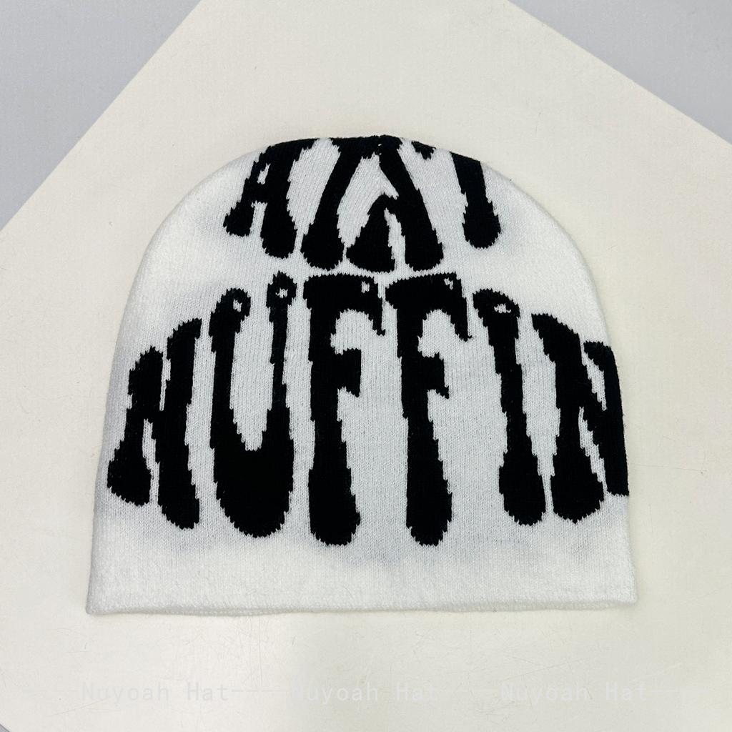 Knitted Letterings Alphabet Big Jacquard Personal Women Men Her Him For Fresh Hats Warm Casual Fashion Simple Beanies Rap Versatile Hip-Hop Street